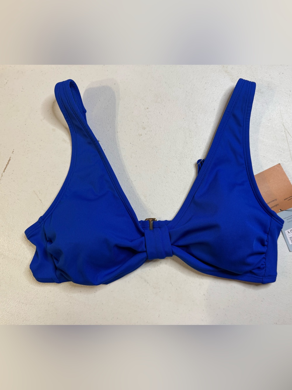 Royal Blue Bow-Front Bikini Top
